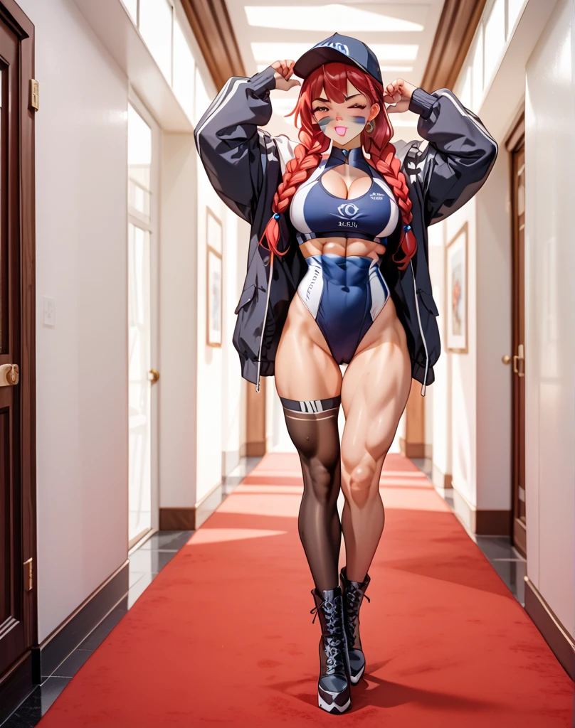 (1 girl), (Nilou from Genshin Impact), with a straight haircut, big and expressive eyes, (wearing a very short and sensual bikini), (wearing blue nail polish on her hands and blue nail polish with pink on her feet), ( ((skinny legs
and muscular))), blue eyes, (((nilou))), red, long hair, mesmerizing hair, medium breasts, (muscular belly), wide hips, slim waist, big ass, (perfect feet with very well detailed toes ), (Perfect hands and fingers very well detailed), toenails a little square, standing, barefoot, full body photo, in the motel room, bad mood, reflection in the eye, dark eyes, Sulking, anime, anime style , Cinematic Lighting, Ray Tracing, Panorama, Sony FE, High Definition, Artwork, Anatomically Correct, Textured Skin, Super Detail, High Quality, High Resolution, High Definition, 16k Consume
