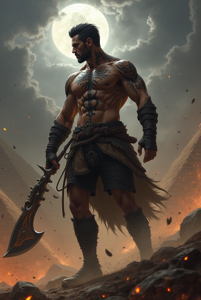 fairy badass male soldier with word KALIBER in big letters