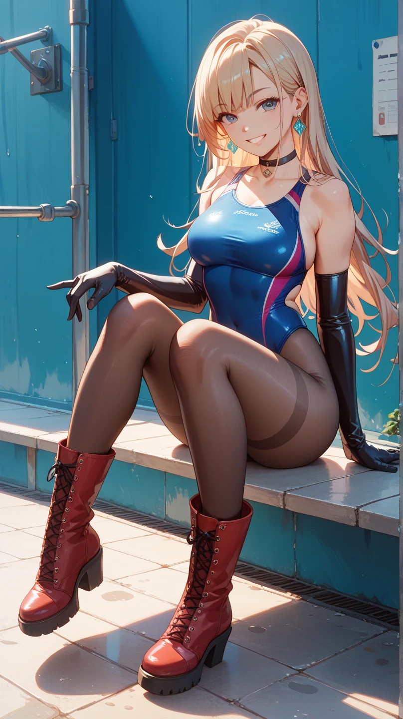 (masterpiece, best quality), intricate details, 1sologirl Cammy White from Street Fighter (standing full body toe to head by wooden pole:1.2) iron collar, arms behind back, iron cuffs, shackles, bound, bondage outfit, harness, o-ring, bondage outfit blindfolded cover eyes, happy red cheeks, chain leash collar choker neck bell shackles wristbands bracers bracelets, cleave gag