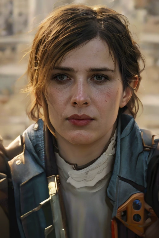 Brave and determined European teenager battles in black tights as a pilot on a home TV show."