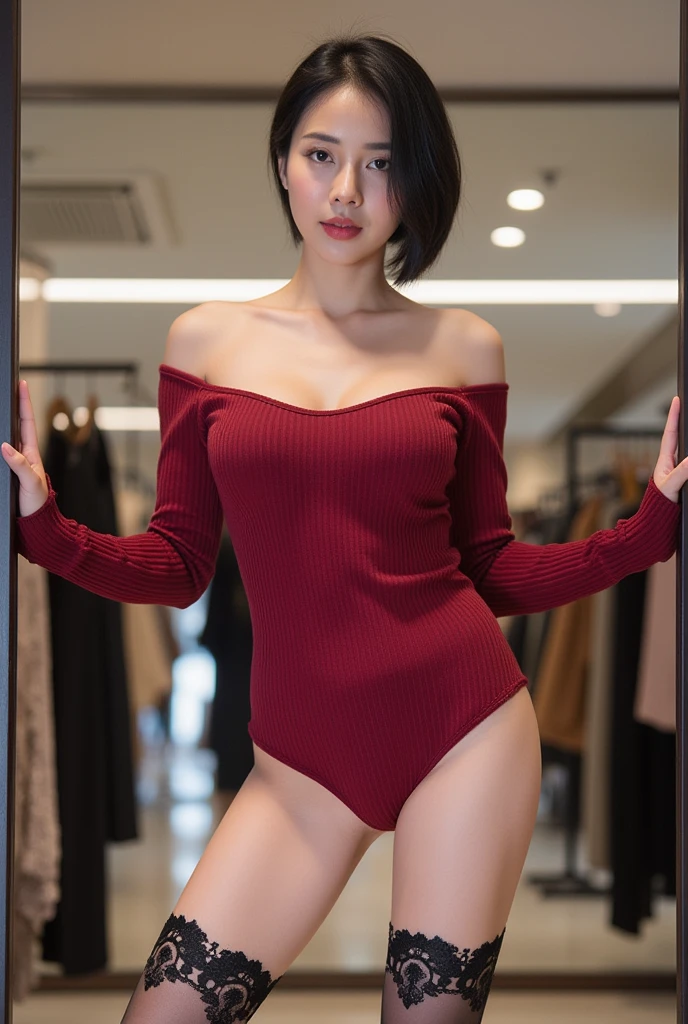 ulzzang-6500-v1.1, (RAW Photos:1.2), (Photorealistic), (Genuine:1.4), 1With a girl、Very cute girl、16 years old、Race_Queen、 (Lifting Jewelry:1.3),(urination:1.4),(Embarrassing:1.2), (Various off-shoulder leotards:1.3)、High heels, (Ultra-realistic pantyhose:1.2), Curly Hair、Realistic skin texture、Glowing Skin、Exposed thighs!!! , compensate、eye shadow、Peeing on your own, Wetting her clothes, I can't stand my pee face, hopelessly wet, Pee despair pose, Her body can't stand the pee、Peeing in the middle of town。, Pee running down my legs, stand up, Hyper pee desperate face, Big Pee Paddle