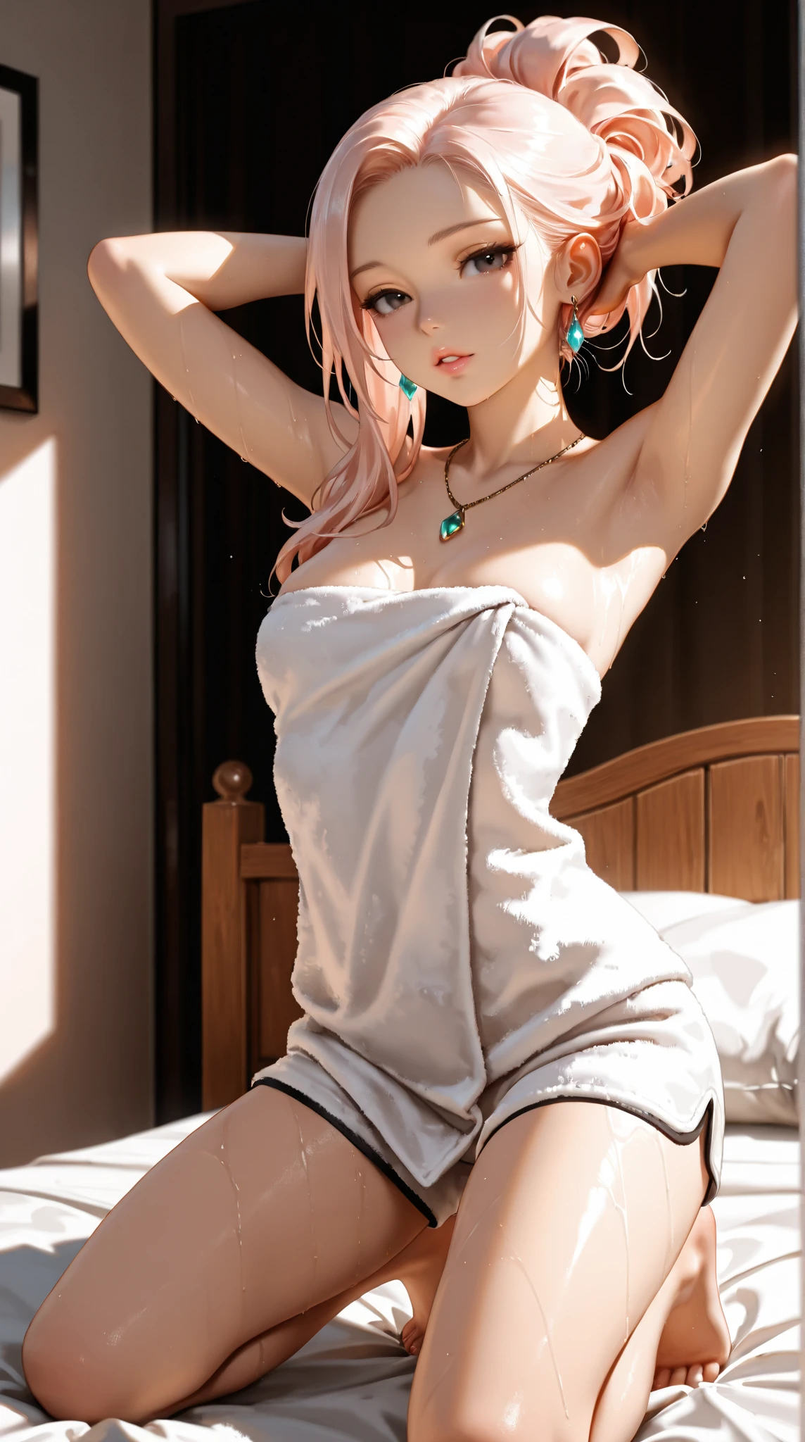 (Photorealistic:1.9)),Top Quality,Realistic, Masterpiece, Illustration, Very Delicate and Beautiful, (CG:1.2), Very Detailed, Unity 8k Wallpaper, Amazing Fine Details,Best Quality,Official Art, Incredibly Ridiculous,Ultra Detailed, High Definition, Very Detailed, One Girl,(Haman Khan), Beautiful Detailed Girl, Full Body, (Tense Underwear ), small breasts,small buttocks, white underwear, (thin underwear), excited expression, beautiful detailed red eyes, facial light, movie lighting, ((very sweaty skin)), (skin shiny with sweat), transparent sweat, (from the front), sitting facing the front with legs open, (crying)))), wristband, (showing off crotch), (涎))), ruins, asking for help, ( A large amount of used condoms on the floor)), pink hair, black cloak --auto --s2