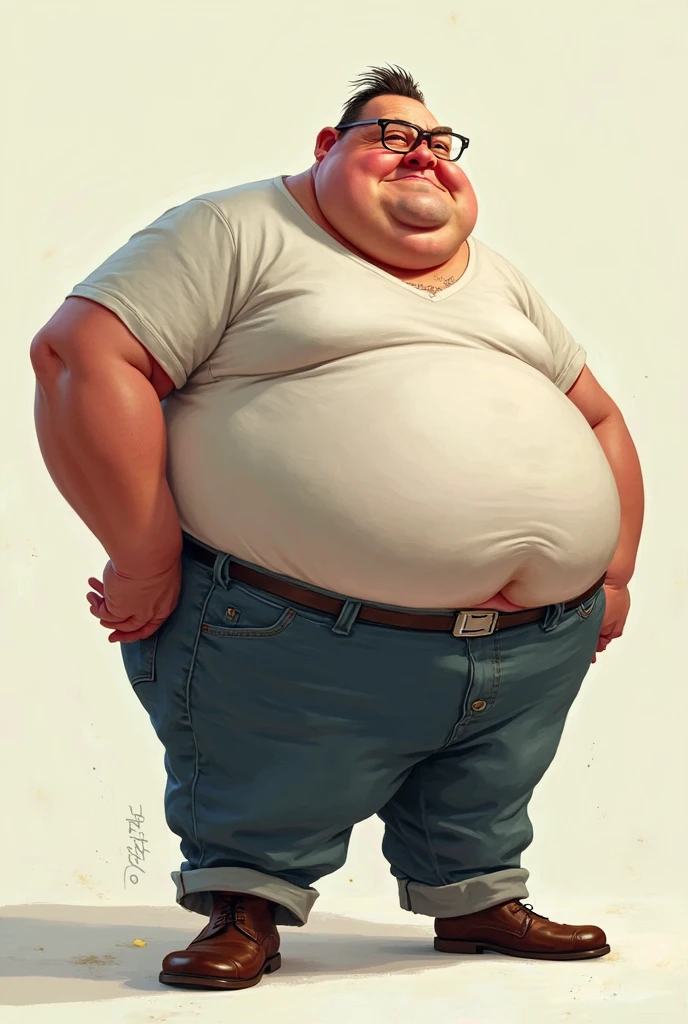 big black fat guy with a cigarette coming out of his asshole
