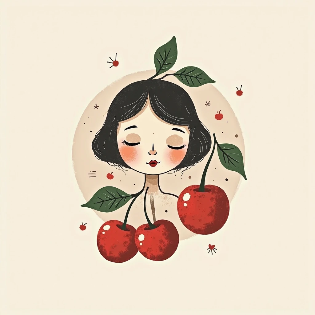 closeup of a woman, holding an apple in her hand, beautiful illustration, in style of digital illustration, with apple, persephone, Black & White Vector Graphics, inspired by Asaf Hanukkah, illustartion, ( Asaf Hanukkah ), official illustration, vector style drawing, Portrait of Snow White, digital illustration -, High-contrast illustrations
