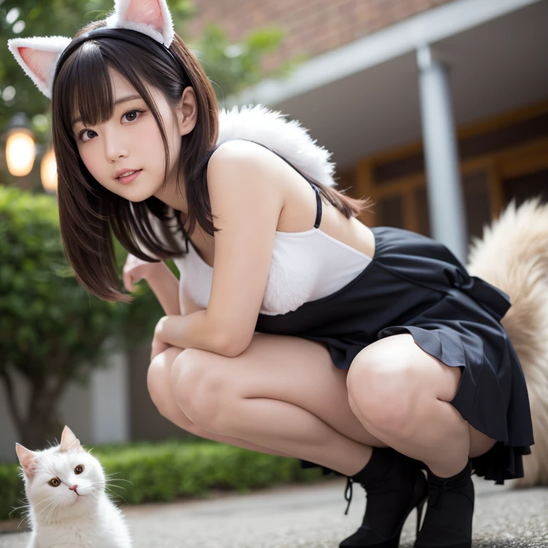 Cat ears、Choker Mounted、Naked、Full nudity、