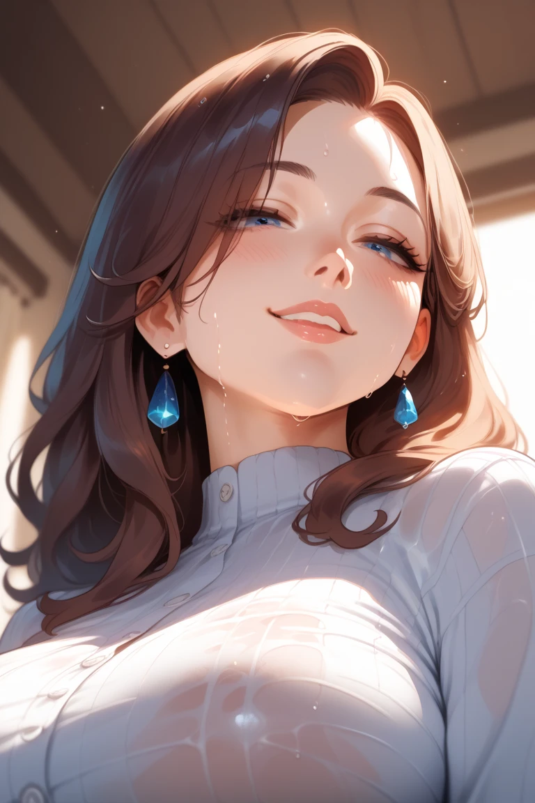 masterpiece, best quality, woman, 50 yo, solo, from top, looking up, (bangs:1.2), silver hair,  Hairpin, big bun, parted lips, big breast, red Chinese dress, smile, say hello, black eyes, lips, portrait, upper body, close-up,(dialog box, speech bubble, english text:1.3),  <lora:add_detail:0.2> <lora:polyhedron_all_eyes:0.2>