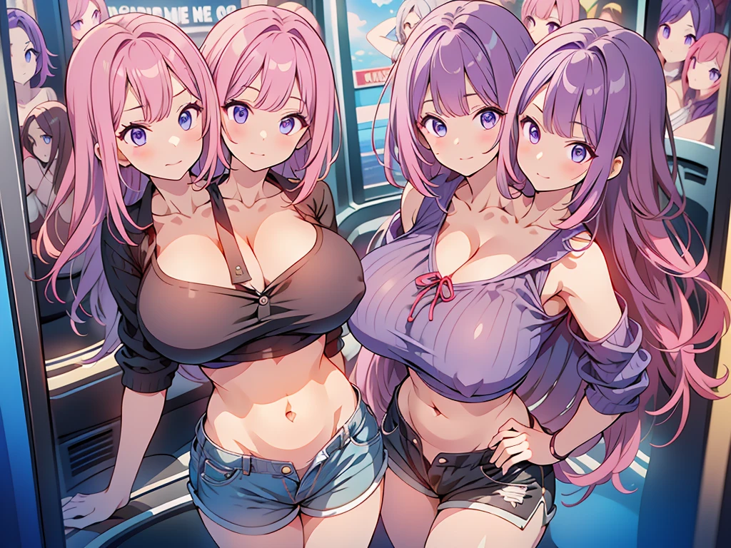Your two headed massive fat wife conjoined to your fat Super sonico cosplayer daughter drunkenly sharing a kiss with each other fully clothed in a cosplay outfit and a very overfull bikini top on their two headed body. Her two distinct heads are clearly drunk and face to face with their lips touching as she accidentally kisses your daughter on the lips in front of you while you’re on a date with her at a busy bar. Your super sonico cosplayer daughter is clearly embarrassed by the kissing and doesn’t want to be conjoined to your absolutely beautiful wife on such a massively endowed two headed body but is too drunk to care as she returns the kiss to her second head.