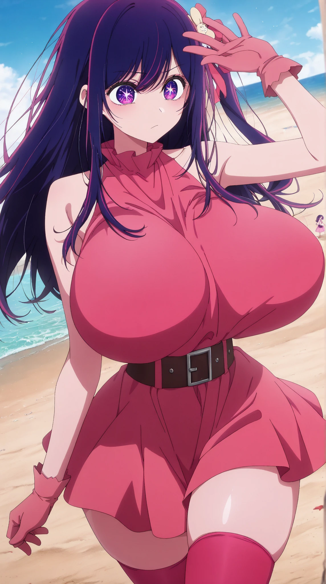 (((One Piece female character))), (Full body), (unicolor background), (((Ultra long hair))), (((Tricolor hair: black, purple, dark red))), (( long hair touches the floor)), (((electric blue eyes))), (((two moles under the left eye))), (((moles under the eye))), (((pale skin))) , ((sly smile)), (((Sexy and defined body))), (((qipao suit))), ((shows legs)), (((fishnet stockings))), (((big breasts) ))), (wide hips), (((holds umbrella in hand))), (((ultra mega long hair))), (((hair))), (((defined bangs))) ((( very defined details)))(((well done drawing and illustration)))(((masterpiece)))(((high quality)))(((Detailed hands))), well done hands, ((( Very well defined details, very detailed, mega detailed)))(((style of eiichiro oda shueisha style one peace books style a1 pictures style))).