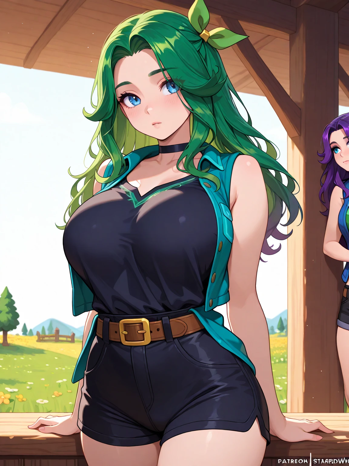 (La Highest quality,High resolution,Super detailed,Actual),Ariana Grande,((One girl)), Sailor Neptune,Dark green hair, Medium Hair, Earrings,gem, Big Breasts, Dynamic Background, Dynamic posture, 超High resolution,La Highest quality:1.4, Realistic:1.4, Skin Texture:1.4, masterpiece:1.8,masterpiece, Highest quality,object, (Detailed facial features:1.3),(Fine hand), Forehead choker,  Green Hair,(Sailor Neptune:1.4),,(Hand Detail:1.4 ),,( Beautiful green eyes ), ((Dark green panties:1.5)), (((Showing nipples:1.5))), Are standing, ((The background is space:1.3, Neptune:1.3))