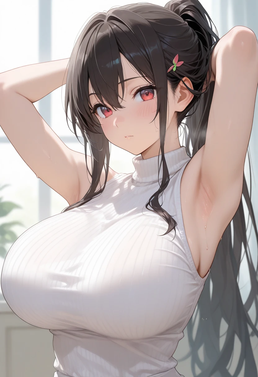 style jkenneth rocafort ::2.9 (masterpiece:1.2, best quality), (finely detailed beautiful eyes: 1.2), ((1girl kelly brook very beautiful woman big breast )), ((solo)), (red eyes:1.4), (finely detailed eyes and detailed face:1.3),), (with jeans and a white t-shirt or dress:1.3), (beautiful and clear background:1.2), (extremely detailed cg, ultra-detailed, best shadow:1.1), ((depth of field)), ((watercolor)), large breasts, bare shoulders, flowers and petals, beautiful concept illustration , (white background:0.5), (illustration :1.1), (extremely fine and beautiful:1.1), (perfect details:1.1), best quality, high quality, extremely detailed cg unity 8k wallpaper, hdr, trending on artstation, trending on cgsociety, high detail,