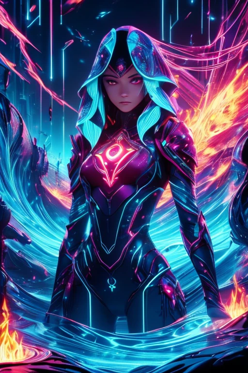 <lora:GlowingRunesAIV3:.9> dress on woman GlowingRunesAI_green