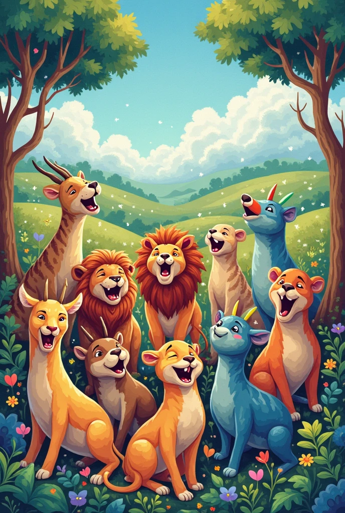 Jungle ki party, sab jaanwar aaye,
Gaane gaate, nachte, khushiyan manaye!
Jungle ki party, sab jaanwar aaye,
Gaane gaate, nachte, khushiyan manaye!