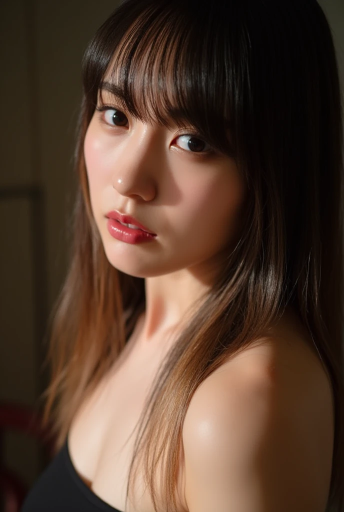 (nsfw:1.3),
(naked:1.3),
(barefoot:1.3),


(from the thigh up), 
(brown medium length bangs),
(brown  hair),
(bob medium length hair),
(middle_length waved hair),
(vertical roll medium length hair),
((Shaggy princess cut medium length  tied at the back waved hair),


Masterpiece, high quality, High resolution, extremely detailed, cute with glowing white skin, eyelashes and cute dark-brown eyes, Jewelry Accessories Anime, gorgeous background-centered composition,
(Best quality, 32k, photos of cute Japanese women),
(Raw photo: 1.2),
(The background is in a garage that has been poured with concrete　luxury car),
(Dark Background:1.0),
(Pale white light:1.3),
(intense shadow:1.2),


1girl and 1boy,
detailed face and breast,
17 years old,
tall,
(plump),


(bare breast:1.3),
(bare nipple:1.3),

(Sex with a dull man in his 20s:1.2),
(The other person is a dull man in his 20s:1.2),
(She was raped by a dull man in his 20s.:1.2),
(A dull man in his 20s penetrates his girlfriend:1.0),

(Expressions of pain:1.4),
(Frowning:1.2),
(close eyes:1.2),
(Shut your mouth.:1.3),
(plump lips),

(inner thigh),
(standing),

(Super dynamic angle: 1.4),
(Close-up :1.5),
