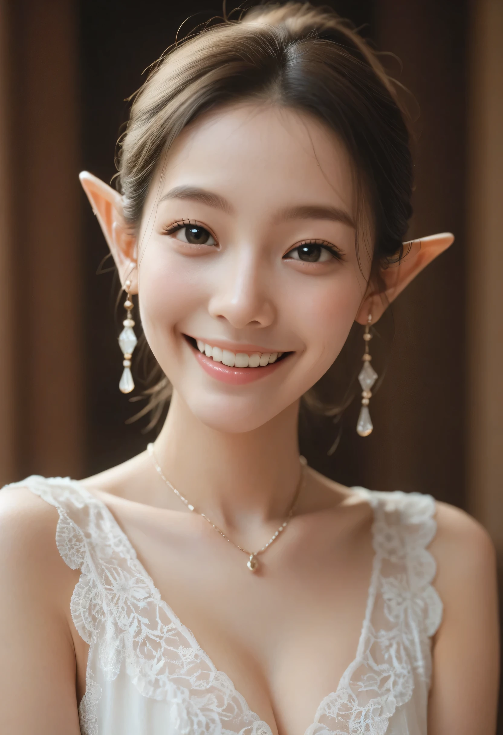 A sacred and enchanting elf, Fearless smile