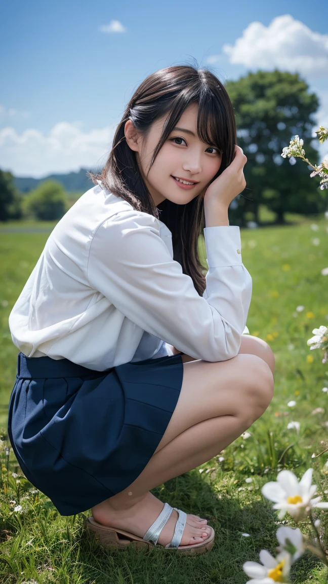 (8k, highest quality, masterpiece: 1.2), (Realistic, photoRealistic: 1.2), sitting, (Panty shot)))), (Spread your legs)))), alone, Beautifully defined sky, night, Wet, Observe your audience, (sit: 1.5), Date, future, (Nose brush), smile, Big Breasts, Beautiful Eyes,), (Dark Blonde: 1), (short hair :1.1), Panty shot, Spread your legs, skirt, , White panties, socks, Black Hair, shirt, Blurred, Blurred background, Knee-length, White shirt, loafers, Realistic, Long Hair, lips, Brown eyes, Black socks, tie, Pleated skirt, bow, Headrest, Landscape, Outdoor, Brown footwear, masterpiece, highest quality, Super detailed, ((((Panty shot))), (((Spread your legs))),