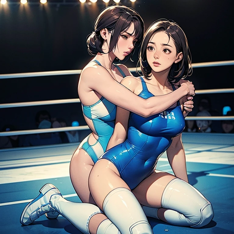 Beauty mother-in-law Black Hair Mother and daughter have beautiful breasts hair band New Gymnastics leotard