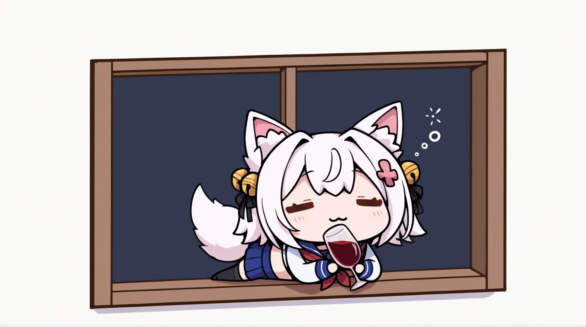 1girl, biting, full body, dog girl,