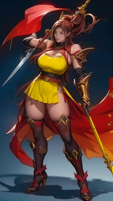 orgasm:1.5、Ahegao:1.5、whole body、Thighs、Toes、battlefield、Inferno in the background、Cleavage、warrior、Sengoku period、woman、armor、Tying up hair、Japanese sword