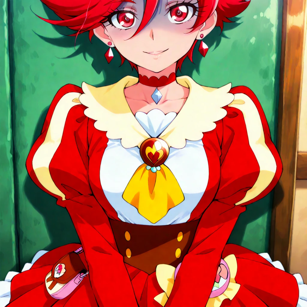 score_9, score_8_up, score_7_up, score_6_up, score_5_up, score_4_up, BREAK source_anime,1girl,solo, anime screencap,
gala dress,ballgown,puffy sleeves,frills,makeup,smile,puffy lips,red lipstick