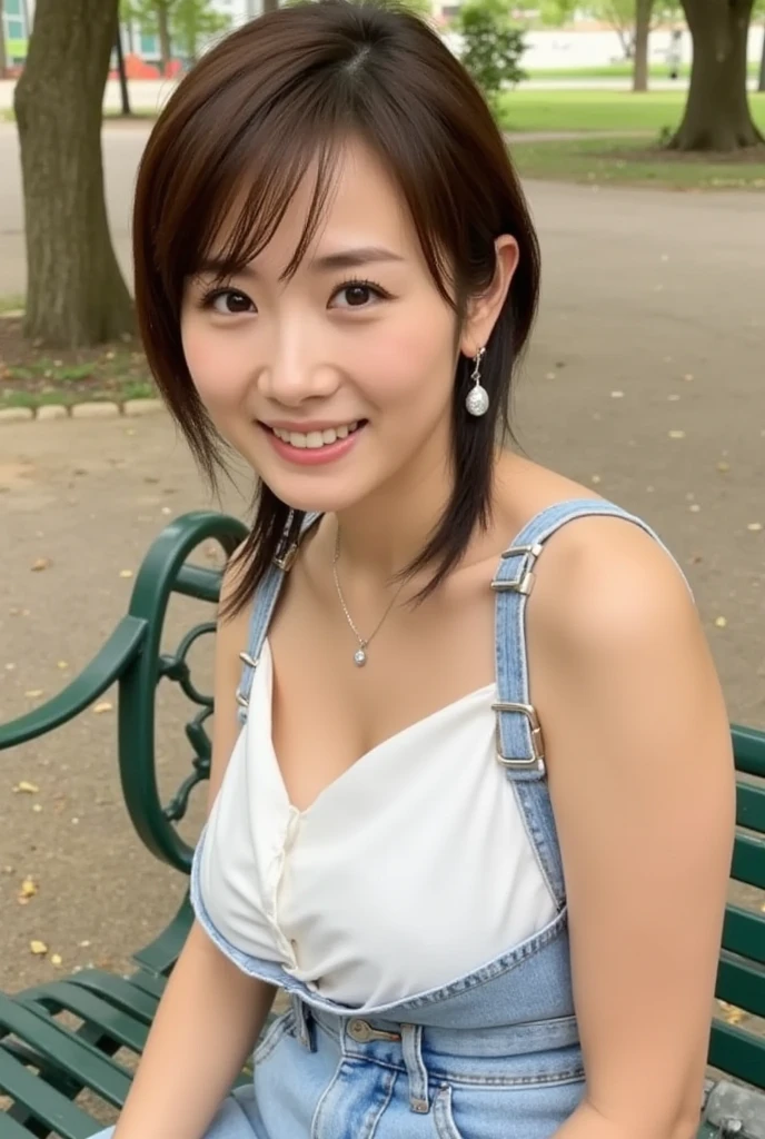 Realistic photography, Beautiful women. ,flower garden,smile