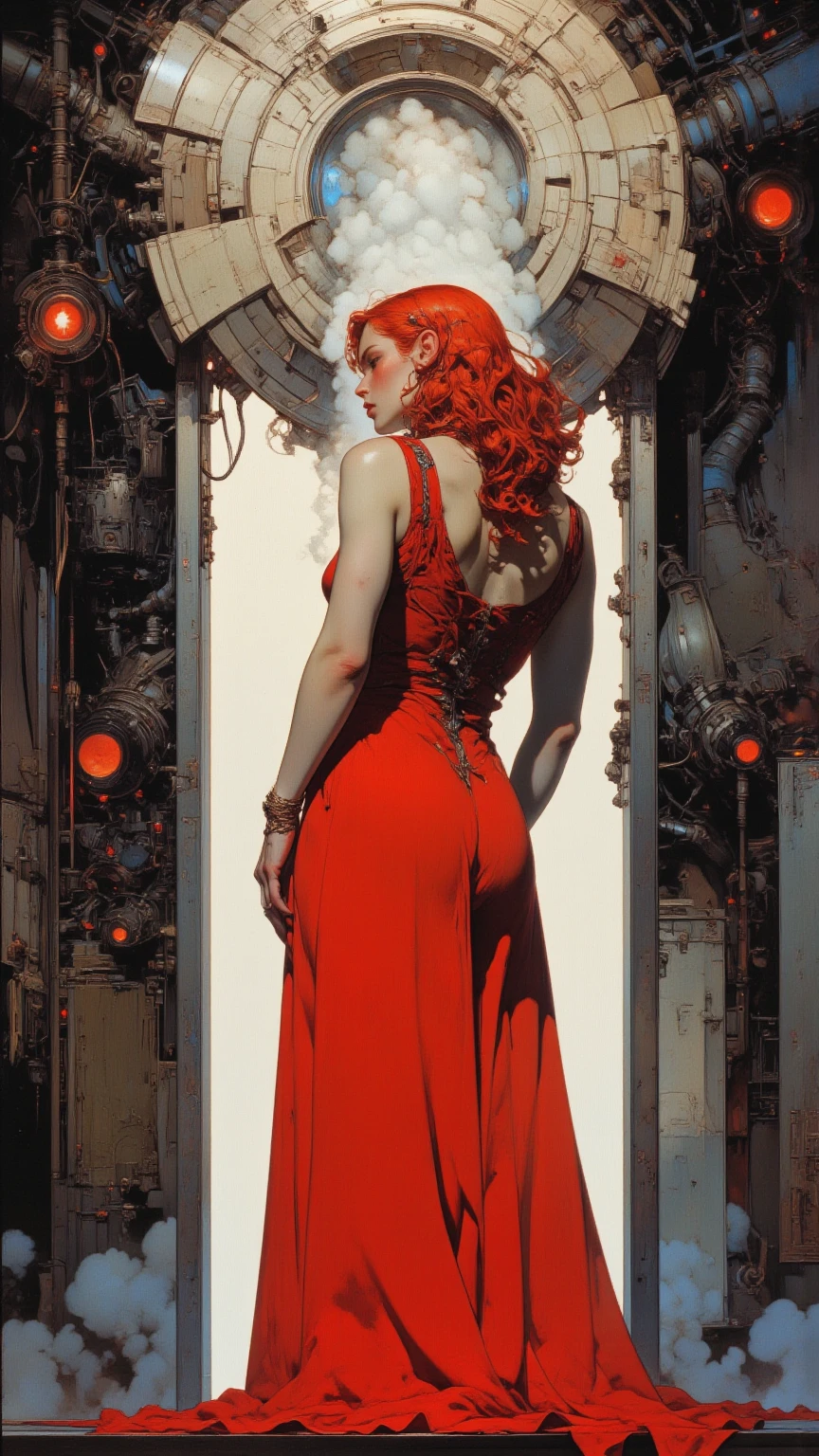 detailed illustration, (front view), (side view),dynamic angle, ultra-detailed, illustration, clean line art, shading, anime, detailed eyes, detailed face, beautiful face, dramatic lighting, detailed illustration, dynamic angle, ultra-detailed, illustration, (single woman: 1.8), masterpiece, masterwork, beautiful, (1 woman:1.8),

Succubus woman, young, timid, wearing an oversized sweater, (red skin:2.0), round wire frame glasses, knitted ribbed sweater, sleeves too long, sweater goes down to knees, sitting on her knees, hands between her legs, long demon tail, pointy red ears, yellow cat eyes, long white hair, smiling, large breasts squeezed together, BBW, lots of junk in her trunk, ginormous ass, humongous hips, thicc thighs, sitting in a bed, eating bonbons, knee high socks,