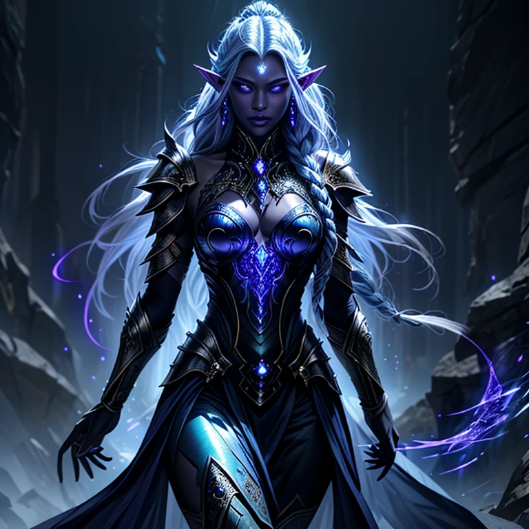 full length closeup portrait of complex detailed fractal aurora, forming a hyper-detailed ghostly vision of a beautiful succubus in the sky, busty, reflection in water, Ripples on the water, dark mountains on the horizon, backlight, Starry night sky background, very detailed galaxy, DAZ 3D landscape rendering, Unity, Unreal engine 5, UHD resolution, sharp focus, 8 k, 12 MPoutdoors, extremely detailed, details, masterpiece, ((illustration)), 4k, 8k, high quality, highres, lighting, cinematic, award-winning, 1girl, tall, drow, female, pointy ears, solo, elf, long hair, colored skin, white hair, blue skin, jewelry, earrings, hair bun, single hair bun, bare shoulders, profile, upper body, from side, signature, piercing, artist name, ear piercing, nose, lips
, ((masterpiece, best quality)), art by greg rutkowski