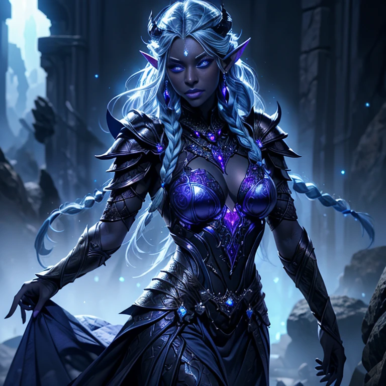 <lora:WaterAI:1> , ultra detailed abstract photography of a cute pale draconian WaterAI girl in full body pose, mix of dragon and girl, half dragon, silver ponytail with strands hair, (masterpiece), realistic, beautiful face, cinematic light, (beautiful purple cat eyes:1.3), perfect anatomy,dragon horns,
night sky moonlight, starry background,
fine detailed silver crescent glasses, pointy ears, cowboy shot, medium breasts, (blackish scaly skin:1.3),black lips, black eye shadow,
hyperdetailed painting, luminism, 4k resolution,
Soft Lighting, Photographic Realism,
3d rendering, octane rendering,