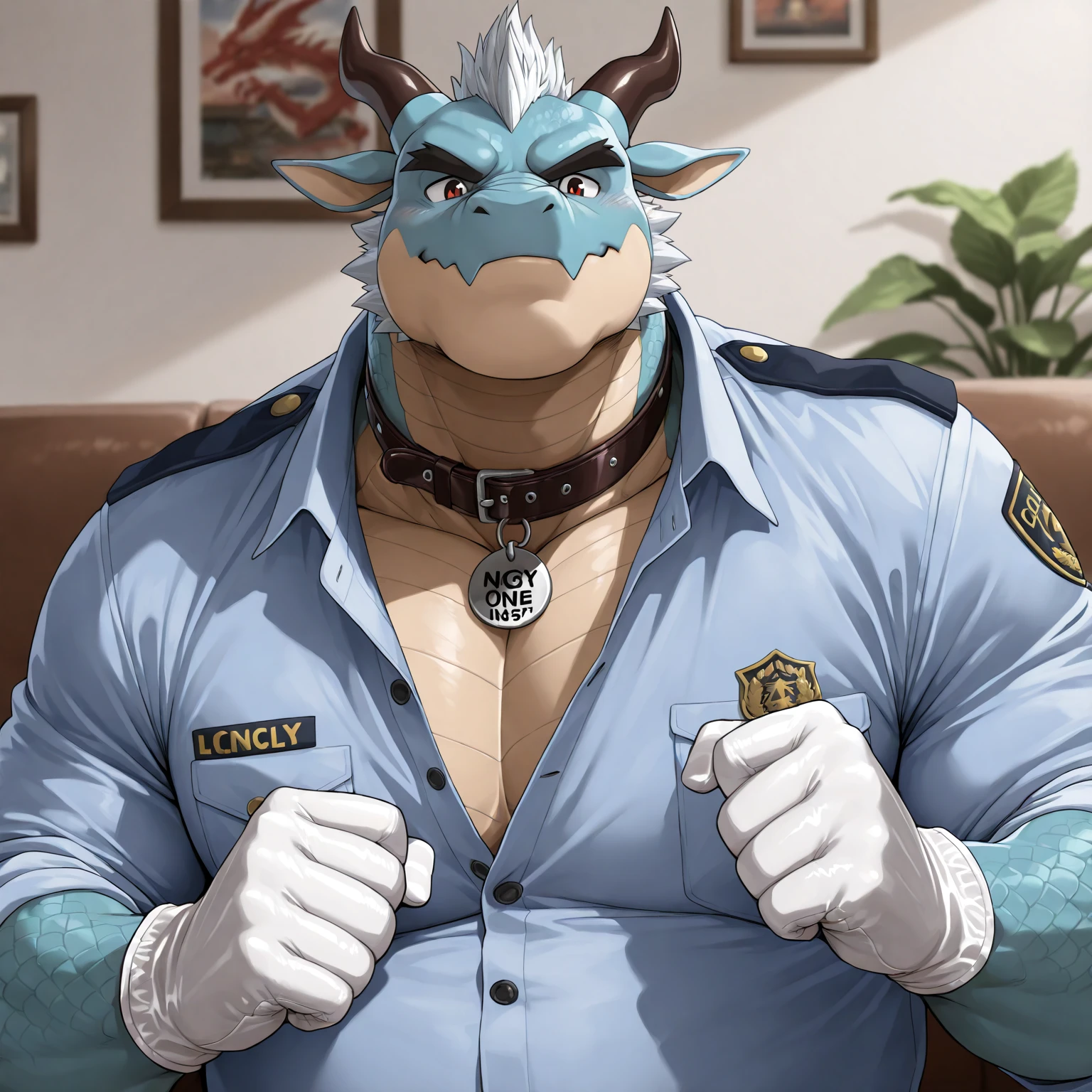 highest quality、Sexy Lizardman, Skimpy micro underwear、Lizard head、Sweat、Embarrassing、Gay、Mansion Background、Crotch close-up、cute、Leather gloves、Knee-high socks、Choker of Hearts、White Breath、Licking lips、Drooling、Obscene language、Obscene pose、Dirty Dance、Pink steam、、Covered in white slime、Man wearing panties、strip、cushion、Belly button style military uniform、Angle looking up from below