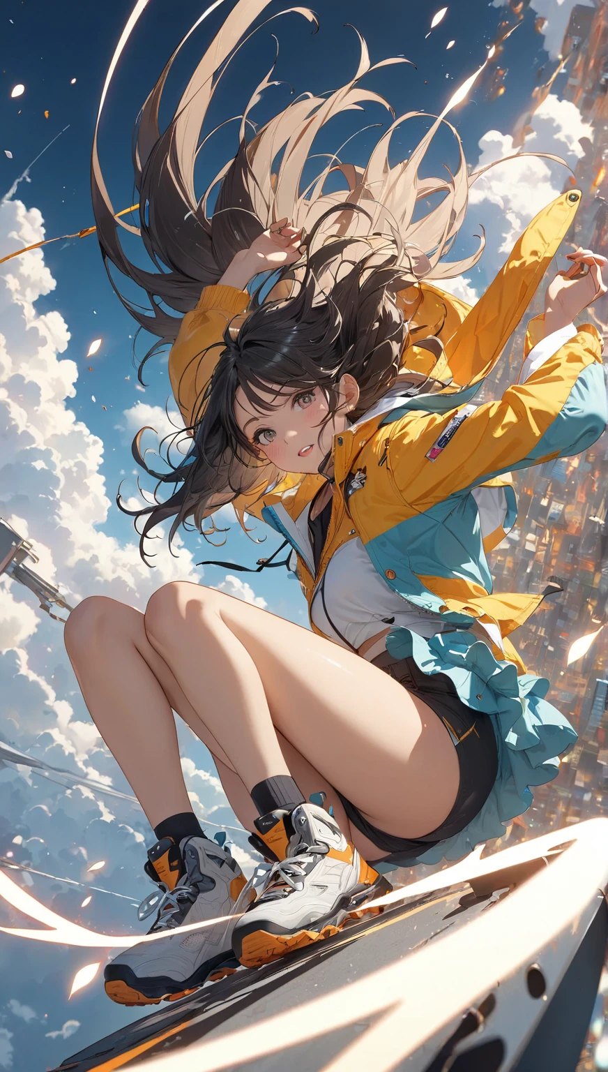Girl Falling in the Sky