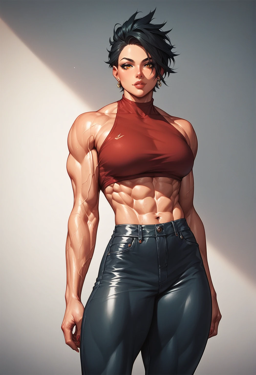 sexy muscle rogue woman abs