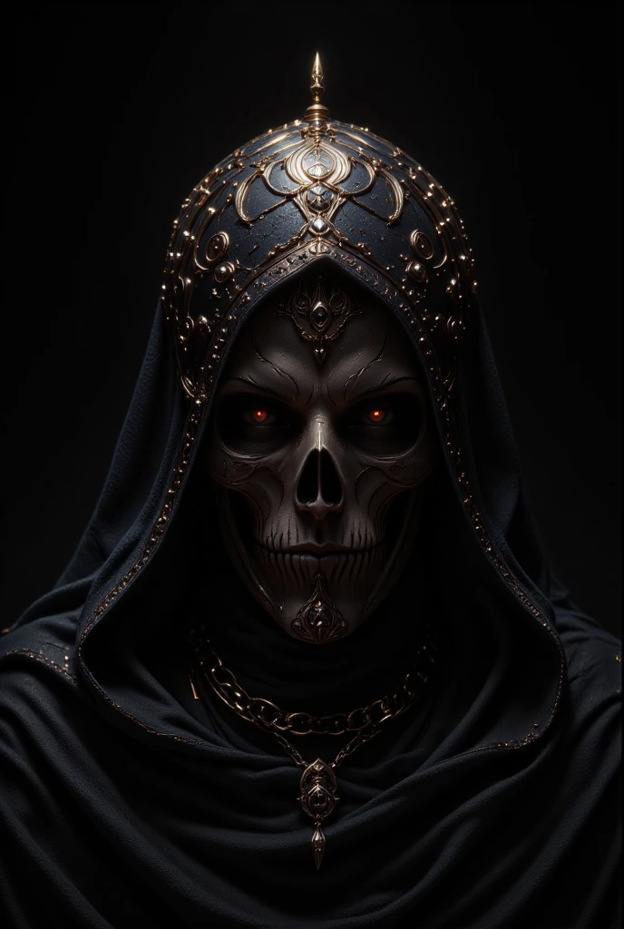 (extremely detailed 8k wallpaper),a medium shot photo of a fearful necromancer, Intricate, High Detail, dramatic
