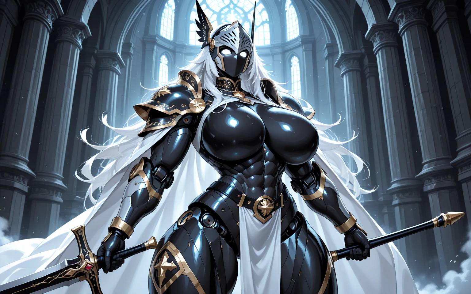 (Female chest covered)(smile) Gray skin, pale golden hair and violet eyes. She prefers clothing of white and silver with cloaks of deep blue or purple, village background, huge_knockers ((very precise detailed)) ((highres)