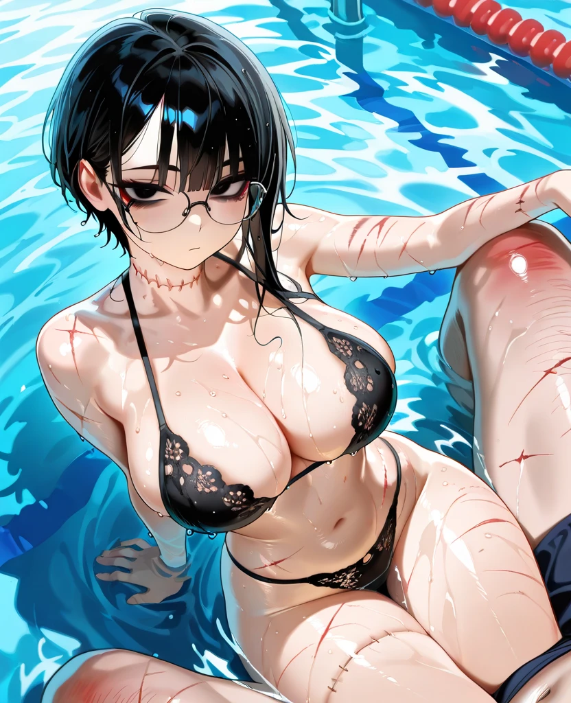 1girl, beautiful ,zenin_maki,ponytail,glasses,bangs,green hair, brown eyes, outdoors, night,city , volumetric lighting, best quality, masterpiece, intricate details, tonemapping, sharp focus, hyper detailed, trending on Artstation, 18yo,Beautiful Finger,Beautiful long legs,Beautiful body,Beautiful Nose,Beautiful character design, perfect face, looking at viewer, in the center of the image, (light_smile:0.3), (((nsfw))), official artperfect lighting,Colorful, Bright_Front_face_Lighting, (masterpiece:1.0),(best_quality:1.0), ultra high res,4K,ultra-detailed, photography, 8K, HDR, highres, absurdres:1.2, film grain, blurry background, bokeh:1.2, lens flare, (vibrant_color:1.2) (Beautiful,Breasts:1.4), (beautiful_face:1.5),(narrow_waist), Beautiful body, (fondling breasts), (((beautiful nipples))), (((naked))), (((seductive pose))), (((cum on breasts))), (((blushing))), (((oily body))), exposed female genitalia, (((spreading legs))), (((pissing))), (((pubic hair))), (((inserting dildo inside female genitalia))), (((seductive)))