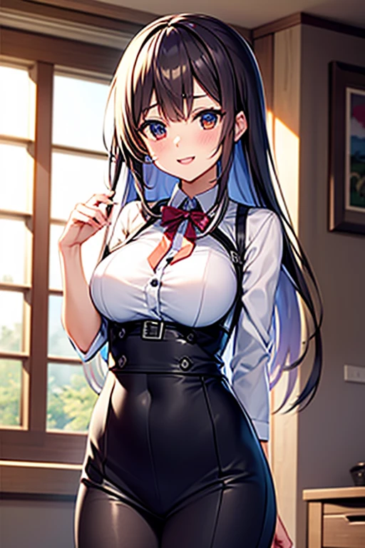 22 years old, (milf:0.8), (solo:1.5), (sfw:1.25), cute breast, beautiful breasts, medium tits,black suspenders,(Bulging ,big breasts:1.1),(Black miniskirt:1.3),garters,Gaze,Small face,bangss,holster,Belt Armament,Beautuful Women, thin waist, big ass:1.0, Raised sexy, (dark green mediumlong hair,side ponytail,hair between eyes,bangs, dark blue eyes, light smile, big , Revimpling fabric, earrings, Hand gloves, detailed face,(smoking:1.3),detailed and beautiful eyes,beautiful detailed lips,Rolling her eyes,manner,(ultra high resolution, 8K RAW photo, photo realistics, thin outline:1.3, clear focus), best qualtiy, natural lighting, textile shading, field depth (Bright pupils, fine detailed beautiful eyes with highlight:1.3, high detailed face), Red lip, fine realistic skins:1.1, looking down viewers:1.3, (dynamic angle:1.3, front view:1.1, breast focus:1.3, from below:1.2), (dynamic posing:1.5, sexy posing:1.2, leaning forward),Youghal, side lock, hair ornaments, hair band,nice,garden background,artistic rendering,Super detailed,(highest quality,4k,8K,High resolution,masterpiece:1.2),Bright colors,studio lighting ,in usa military base,