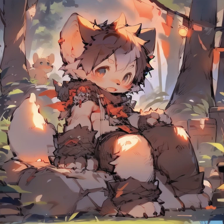 masterpiece,High quality,abstract res,of numbers\(artwork\), by Dagasi, Yupa,Kiyoyama,(anthro,fluffy fur,Character focus:1.1)short hair，Bright Eyes, panoramic, Character focus.(Detailed background:0.7), individual，hairy, hairy的男性, male focus, A masterpiece of hours,High quality,abstract res,of numbers\(artwork\), by Dagasi, Yupa,Kiyoyama,(anthro,fluffy fur,Character focus:1.1),Human male fox，Bright Eyes, panoramic, Character focus.(Detailed background:0.6）, solo, hairy, hairy的男性, male focus, anthr,(全身hairy的, Fluffy tail）light yellow fur，A seven-year-old boy，cute，Raised crotch，toddler，blood red pupils，One tail has a white end，The ends of the limbs are white，cute的肉垫，cute的男孩子，The end color of the ear is orange，hairy的大耳朵，hairy大尾巴，serious，Small owner，front desk clerk，child，Be open-minded，happy expression，Alone，HD，Character close-up，detailed background，Raised crotch，淡黄short hair，golden hair，Be open-minded，cute的孩子，big eyes，Detail the pupils，red eyes，beautiful eyes，Full screen，Sorry，shy expression，exposed，Stick to the lens，hairy的孩子，Fluffy hair，In the woods，tree-shaded path，Extreme detail water，Adventurer Clothing，hot，shorts，Put your hands on the ground，sit and stand，Spread your legs to face the camera，