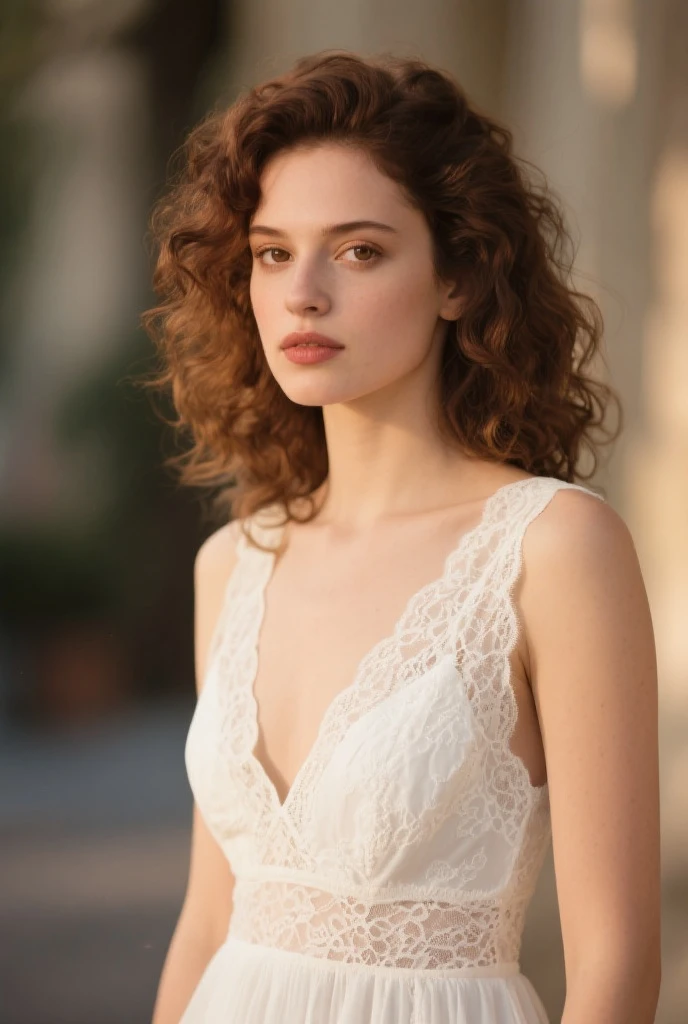 1girl, masterpiece, perfect body and face, full body action photo, fancy bridal gown, cute face, piercing eyes, smirk, skin pores, short hair, small breast, outdoor, intricate complex background, a shallow depth of field, complementary colors, high contrast, 8k uhd, dslr, soft lighting, high quality, film grain, Fujifilm XT3, HD, Sharp