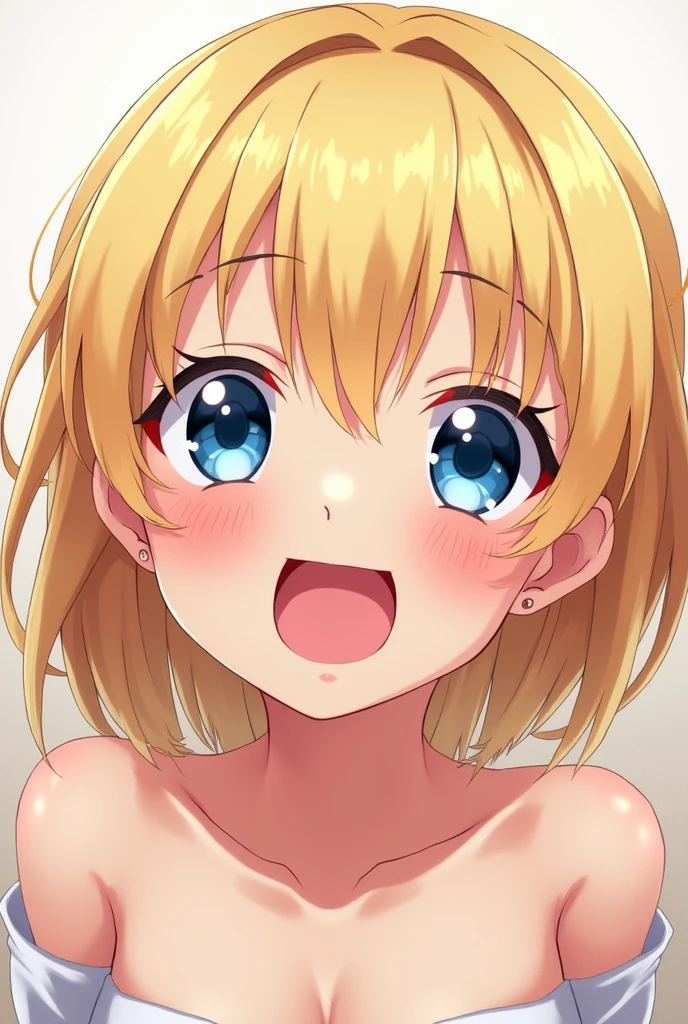 (masterpiece:1.2), (highest quality:1.2), perfect eyes, perfect face, perfect lighting, no background, 1 girl Cat ear (big breasts) blonde blue eyes , ((Webby Hair)), noble long hair, cute eyes, Medium chest, ((((bright)))), , vivid description, ((abs)), Tsurime, open mouth, angry, smile, nude, medium breast, ((from above)), ((front)), open mouth, Vivid depiction, ahegao, hair ornament, smile+happy, (smile), Are standing (tooth), ((looking up:1.3))), (face close up:1.4) orgasm, scared, ((((((cum on tongue)))))), Sweat, (((brown skin))), ((((((cum on hair)))))), (((no pupils))), ((simple eyes))