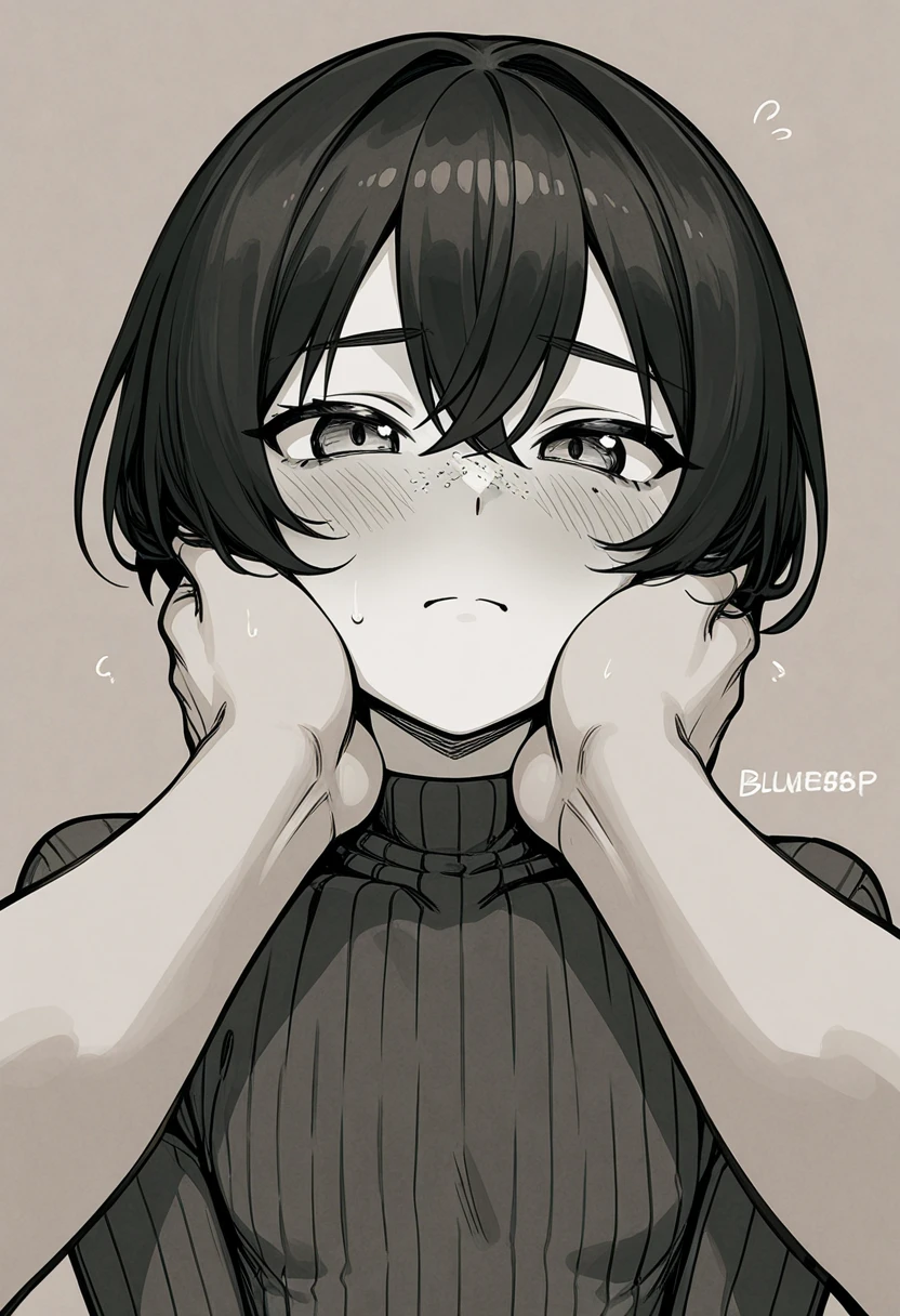 , girl, crying, afraid, tears, , short hair