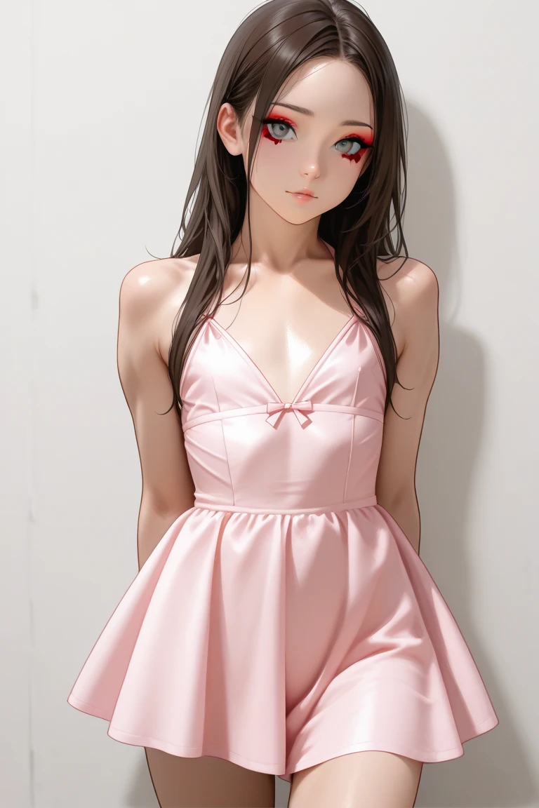 anime girl with black hair and blue eyes staring at something and lollipop in her hand, close up iwakura lain, close up of lain iwakura, iwakura lain, lain iwakura, lain, close up of iwakura lain, ( ( ( yoshinari yoh ) ) ), lain serial experiments, romanticism lain, portrait of lain iwakura, anime style 4 k, mikudayo, candy girl, anime style. 8k, nightcore, stylized anime, hatsune miku portrait, miku, anime styled 3d, 2 d anime style, anime moe artstyle, cute anime catgirl, anime girl with cat ears, digital anime art!! Pink hair. Sexy body. Attractive breasts. Attractive face .Quality. Painting on the body. The writing on the body. Large breasts . Body all naked. Show . Show hole . Holding the nipple. Pink . Milk coming out of the nipple. pink . wet .scantily clad Sexy details. The obviousness of the sexual organ. torn clothes