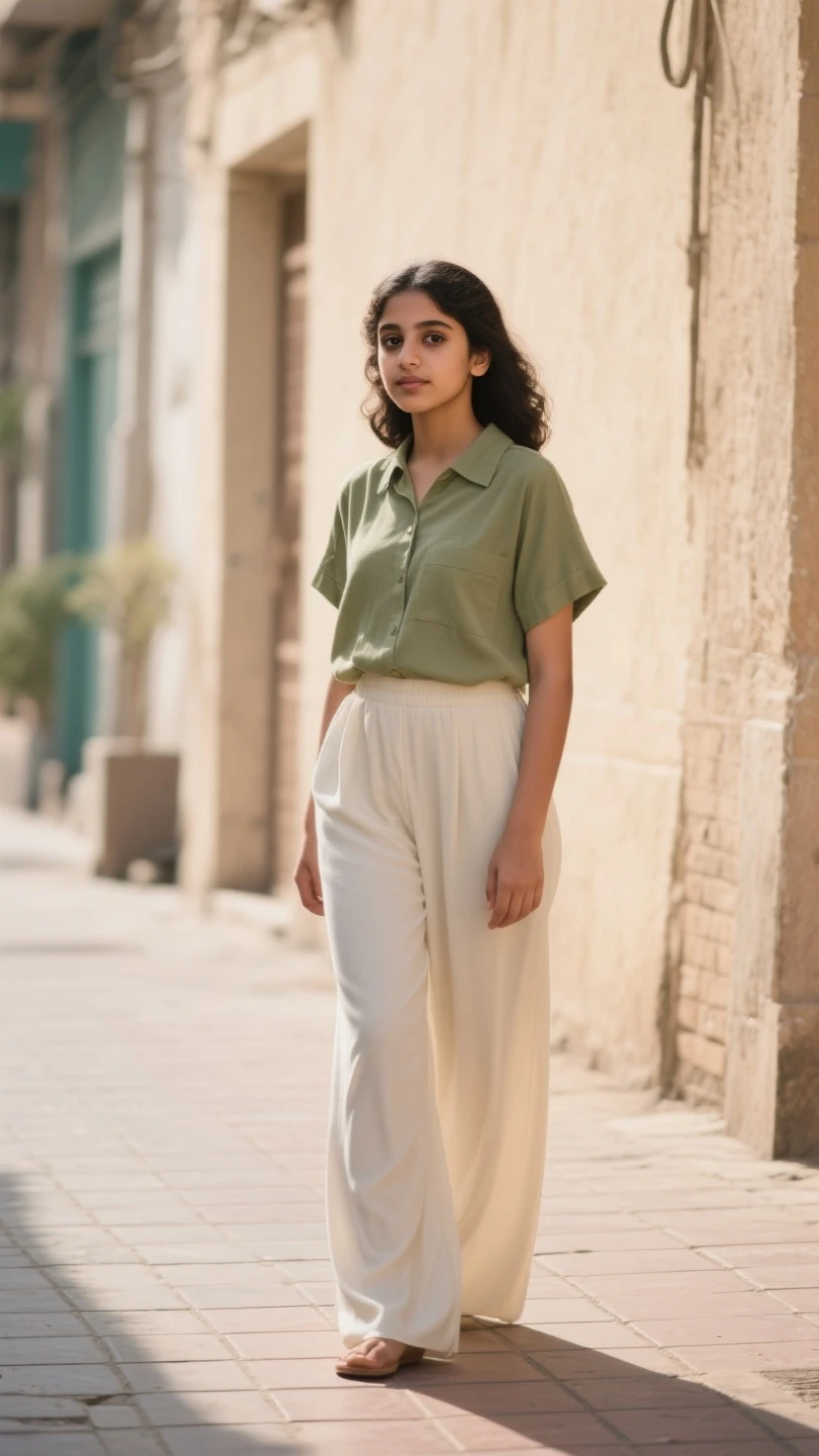 Tangier, 1936. portrait of A young ((((25-year-old)) Sira Quiroga)), beautiful, skinny, ((in love)), in an outdoors luxury cafe, ((((clothings from the 1930s)))), ((hairstyle of the 1930s)), ((colorful))