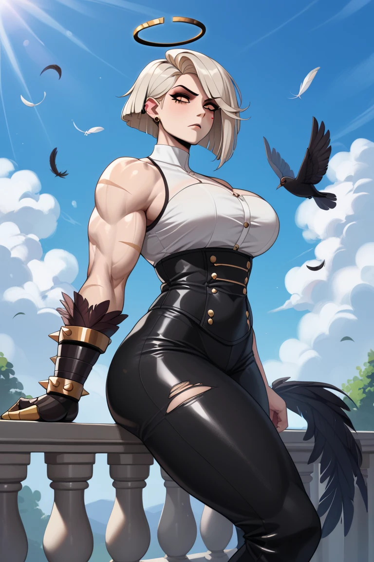 huge chest, titmouse, very large chest