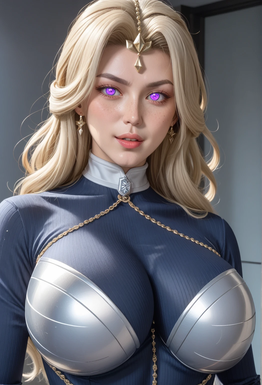 (ultra realistic,32k,RAW photo:1.1),(high detailed skin:1.1), 8k uhd, dslr, high quality, film grain,(makeup, mascara:1.1) , lips,(thick\lips\),
,(shiny glossy translucent clothing:1.1), <lora:mount_lady:0.7>mount_lady, domino mask, bodysuit, superhero, giantess, giant , (huge breast:0.9), <lora:add_detail:0.85>,
Sitting, pretending to hold a small kitten,
 (busty:1.1) ,  (chubby:0.1),(Specular highlight neon pastel light  :1.1),<lora:LowRA:0.4>, dark theme ,mythril haven, mythical landscapes, ancient tales, sanctuary of legendary heroes,  ,(glowing lights  background:1.1)