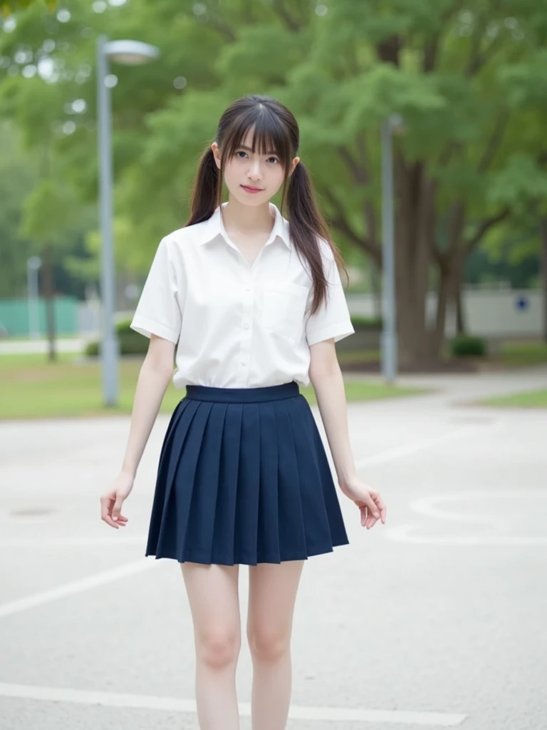 Super realistic in summer uniform, 17-year-old girl、Seraphim、seifuku, Colored Sailor Uniform, Japan , A seductive smile、Japanese ido、Skirt and thighs、Sitting on the lawn、Sitting, (Wearing pantyhose、Ultra-realistic pantyhose)、RAW Photos, (In 8K、Highest quality、masterpiece:1.2)、(Intricate details:1.4)、(Photorealistic:1.4)、Octane Rendering、Complex 3D rendering with ultra-detail, Studio Soft Light, Rim Light, Vivid details, Super Detail, Realistic skin texture, Highly detailed CG Unity 16k wallpaper, compensate, (Detailed Background:1.2),　Glowing Skin、looked back、Exposed thighs!!!、