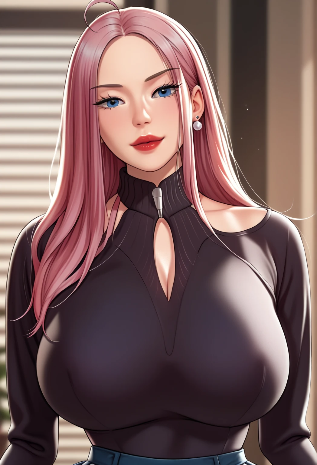 anime - styled image of a woman in a black dress and red hair, anime girl girl wearing a black dress, seductive anime girl girl, anya from the spy family x, [ digital art 4k ]!!, anime digital illustration, painted in anime painter studio, I&#39;m going to make fanart too, attractive  anime, beautiful seductive anime woman, (anime girl girl), made with anime painter studio