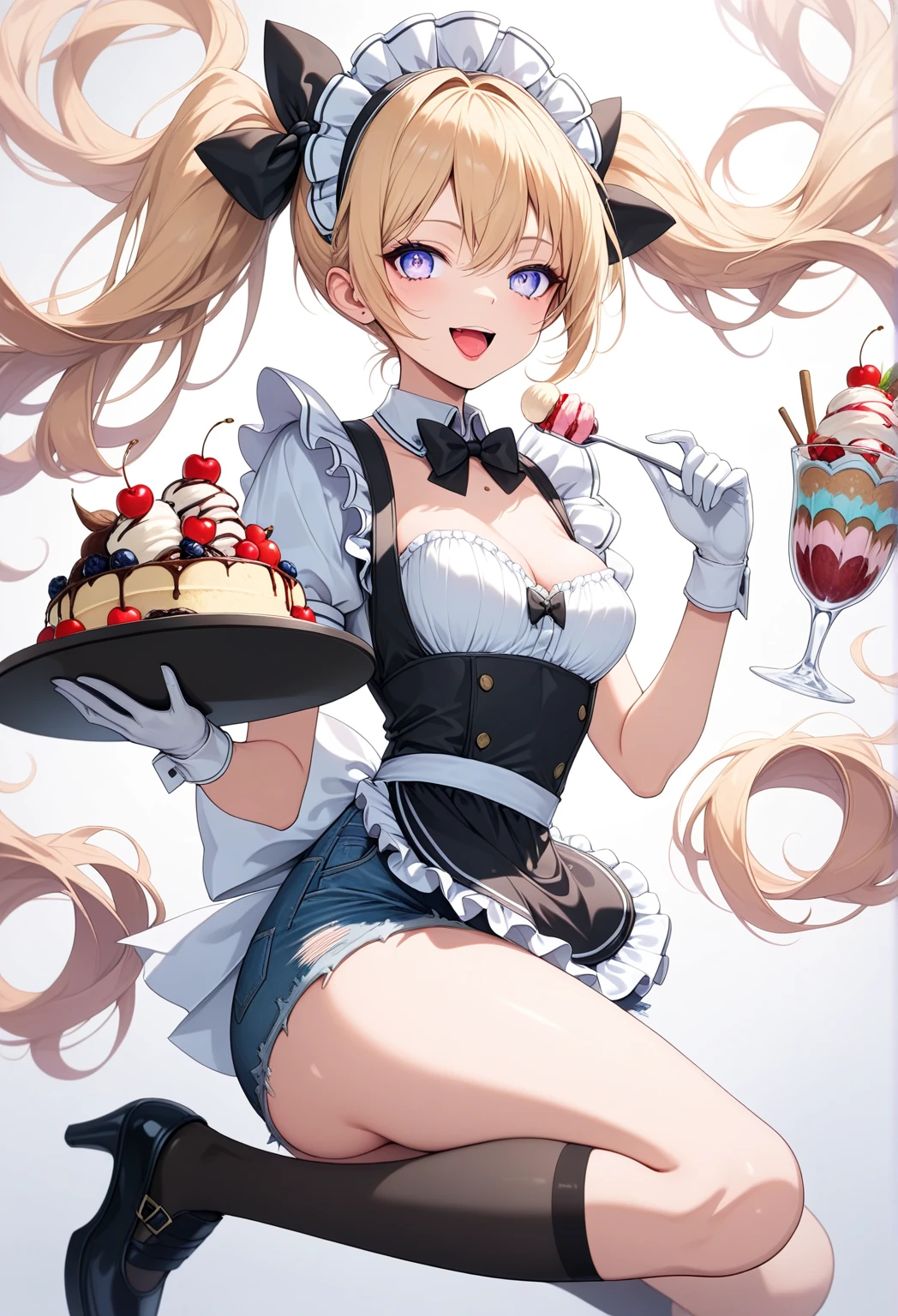 (from above:1.2),18 year old beautiful girl,Purplish blue eyes that dreamers desire,(Blonde hair) , small stature, ,,(masutepiece:1.2, Best Quality),(finely detailed beautiful eye: 1.2),(beautifull detailed face),(perky chest:1.1),(pointed chest:1.2),(cakes magazine cover:1.5),(Best Illumination, extremely delicate and beautiful),sexy pose,make a cocktail , in a bar counter,Ultra Contrast,Braid a little around the ears, White long dress, (very detailed),(Raw photo, highest quality),(realistic, Photoreal:1.3), high detail, very detailed complex 3D rendering of face, (very detailed skin:1.2), dynamic angle, fire glow effect, professional lighting, side light, cinematic light, a super high resolution, 8K , best shadow, particles of light, Fine skin texture, detailed face, intricate details, Super detailed, shine, Please reconsider, full body,, beautiful face, shiny skin, thin, nice companion, delicate body, thin legs, naked apron, ((crawl on all fours:0.4)), beautiful back, butt, turn around, A picture from a little behind, bend the body, the skirt is floating in the wind, Dark purple panties, thin Pubic hair ,(with sparkling eyes and a contagious smile), open mouth, highest quality, high resolution, Real World, Natural light, perfect Natural Light,