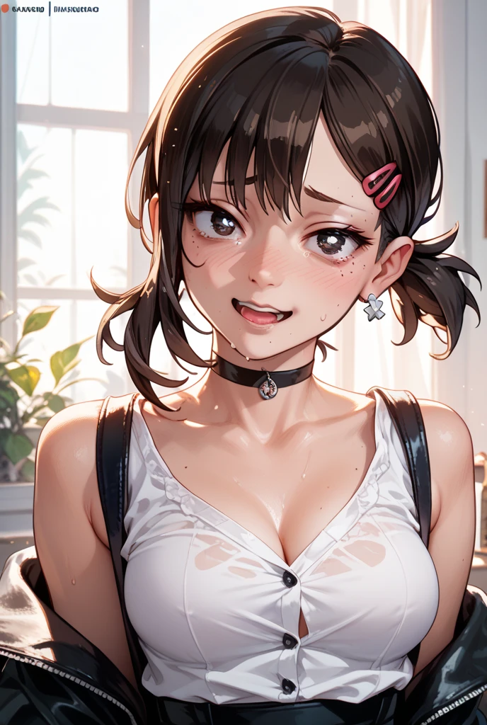 Alice, Anime art style, 1 Girl, Solitary, breast, Watching_exist_Viewer, Smile, short_hair, Open_Mouth, Large target_breast, Red_Eye, hair_between_Eye, superior_Body, White_hair, :d, Vague, chef, (8K, RAW photos, Reality:1.25) ,( Lip Gloss, eyelash, Shiny face, Smooth skin, best quality, Ultra-high resolution, Depth of Field, Chromatic Aberration, Caustics, Wide-angle light, Natural shadows, Korean Idol) whole body,