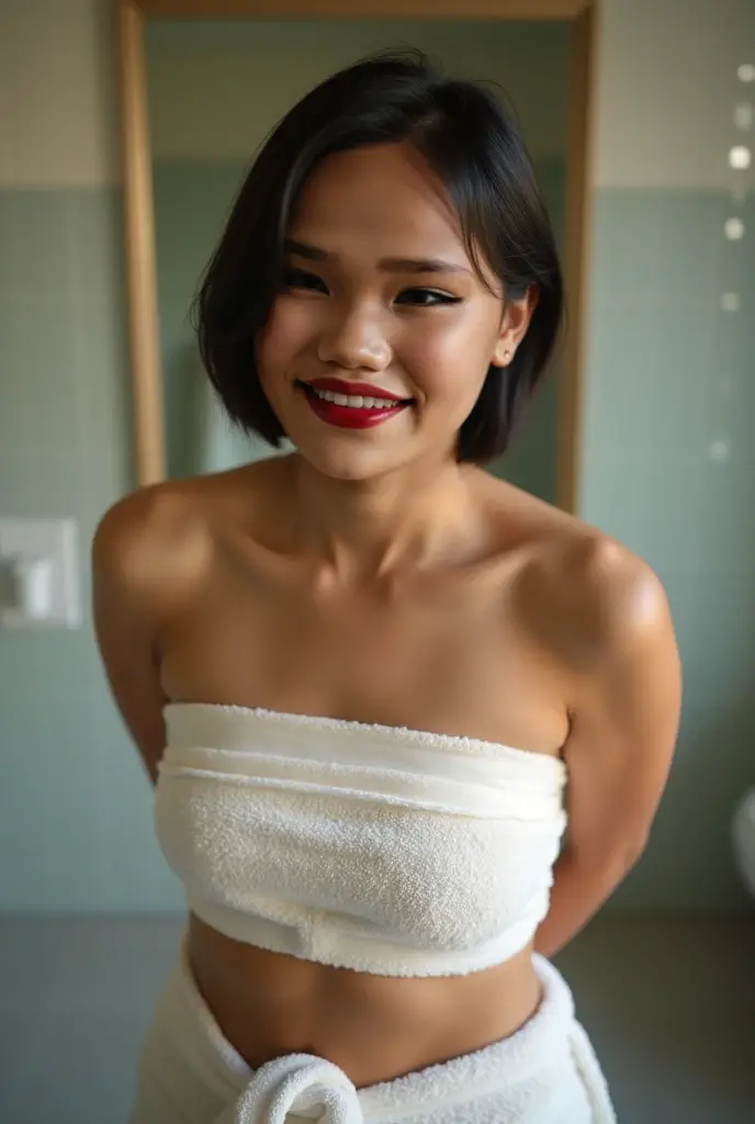 ((best quality)), ((masterpiece)), (detailed), 4K, perfect face, malay woman, 30 years old Man, 25 years old malay woman wearing hijab, 2 man and woman, woman blowjob, woman grabbing penis, doggy style, on bed, wet body, smile, orgasm, slightly chubby face but skinny body , small breast