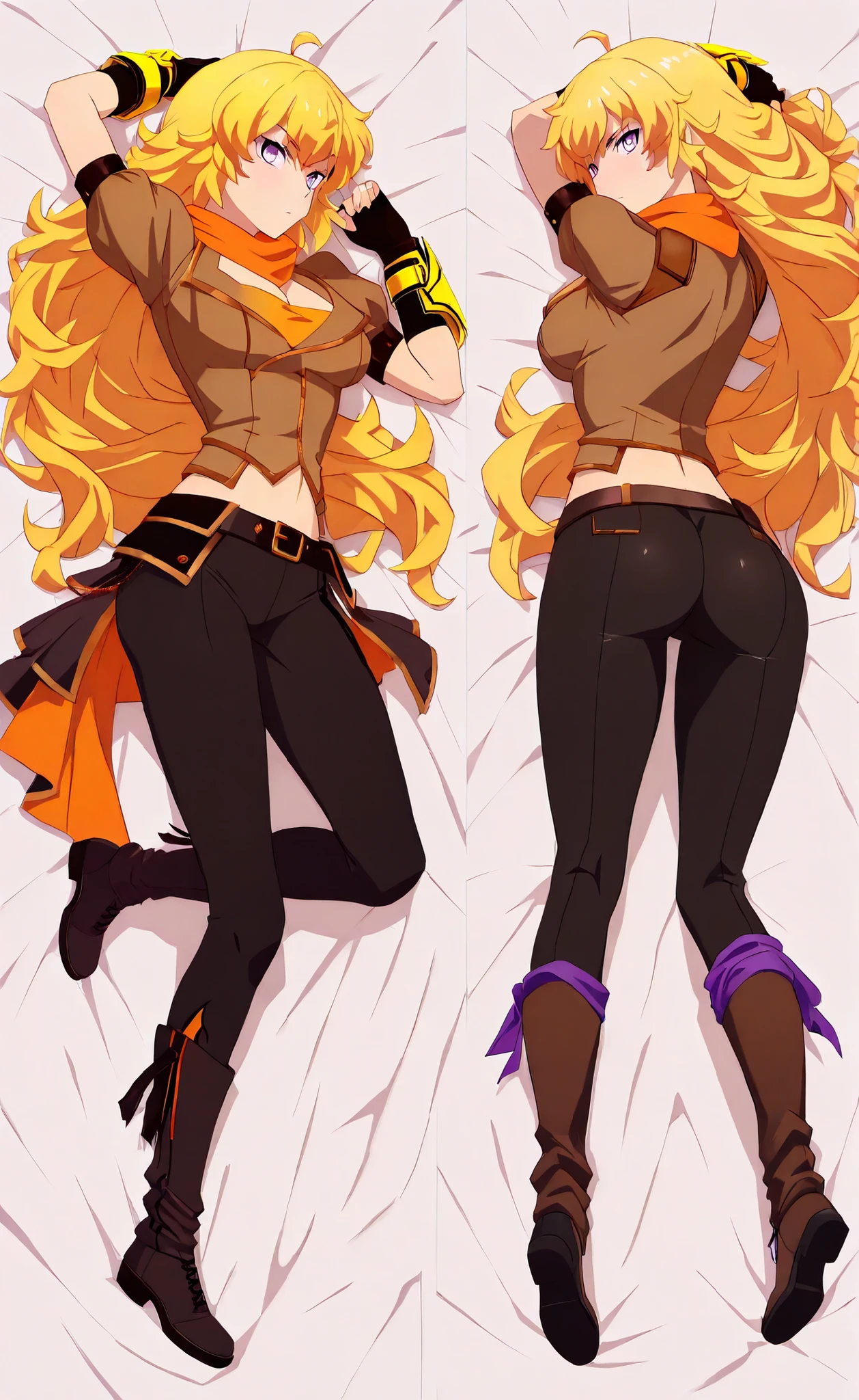 high definition, masterpiece, necessary, detail, best Quality, Quality, necessary, details, High details, Accurate, высокое Quality глаз,beautiful eyes, 1 girl , ufotable style, ufotable anime  , Yang Xiao Long (Rwby), full body ,, dakimakura 