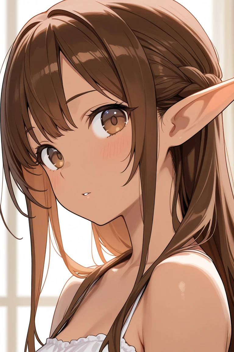 (masterpiece, Highest quality:1.2), One girl, alone,Long Hair,One girl, alone, long hair, Traditional Media,cute,Completely naked,front,cute,View your viewers,formal,Simple Background,cute部屋,Lewd,Puffy nipples,The whole body is visible,Looks happy,((sex)),((Completely naked)),gbf-polaris, harvin, brown hair, ponytail, green eyes, hair ornaments, armor, thigh boots, gbf-polaris outfit, gbf-polaris, harvin, brown hair, ponytail, green eyes, hair ornaments