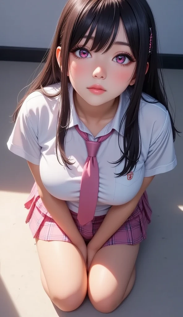 ((beautiful anime eyes with fine detail)), realistic skin, (intricate details), best lighting, depth field, ((ultra high resolution, high res)), {highres}, {{very fine 8KCG wallpapers}}, {{very precise detailed}}, ((((masterpiece)))), 1girl,teenager, (Blushing expression:1.5), smile,open mouth, nsfw, (spread pussy:1.3),(pussy wet with sperm:1.4),(exual arousal:1.7), ((japanese uniform)), nsfw,(shirt lift myself),((showing nippls)),((uniform mini skirt)), (wind lift:1.5),(tie),black socks, (mirror,smartphone,selfie)